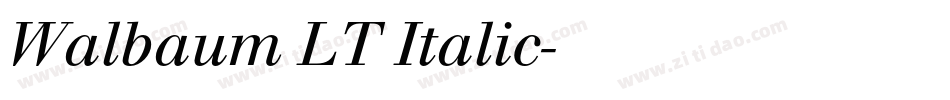 Walbaum LT Italic字体转换